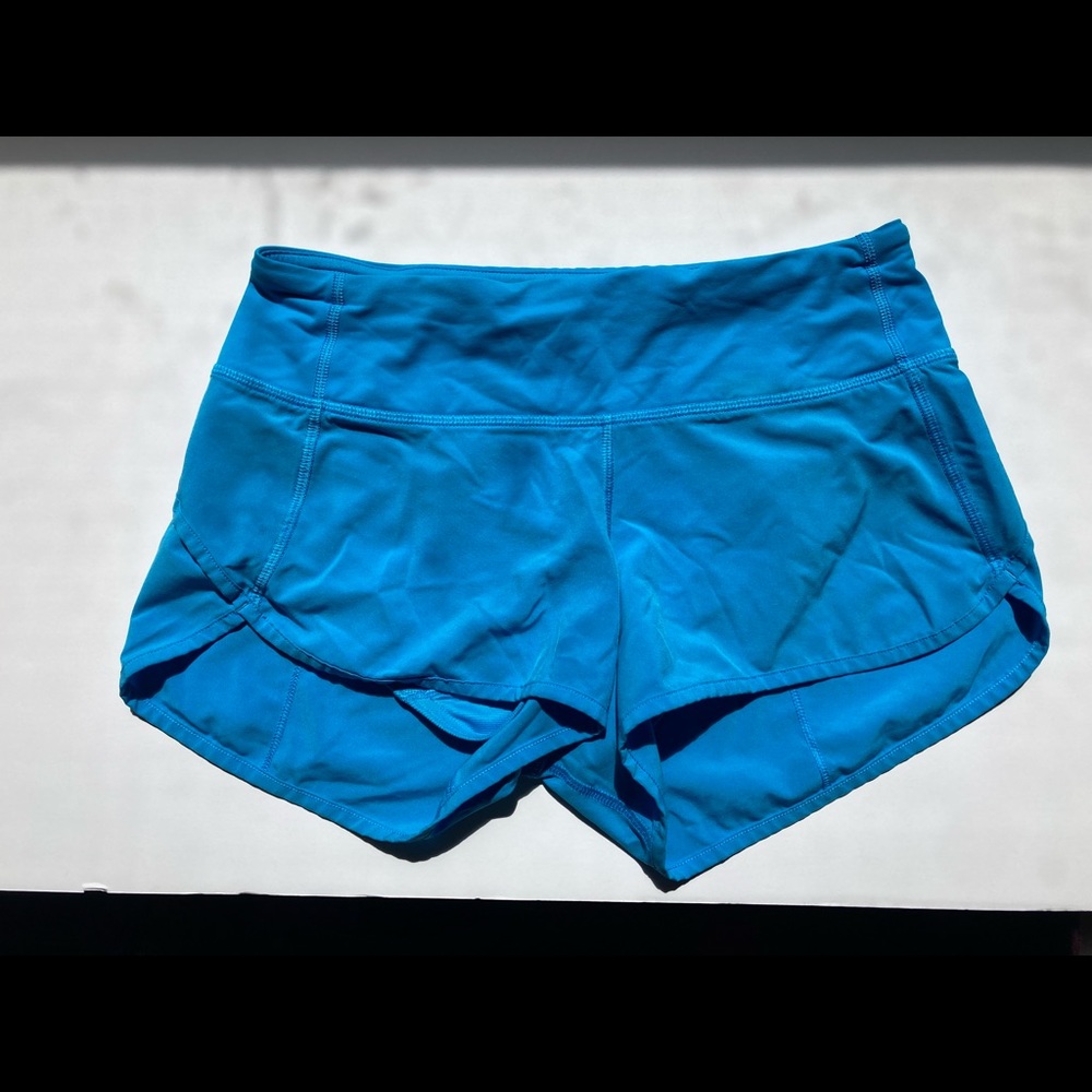 Lululemon Run Speed Up Short 2.5” inseam blue/turquoise